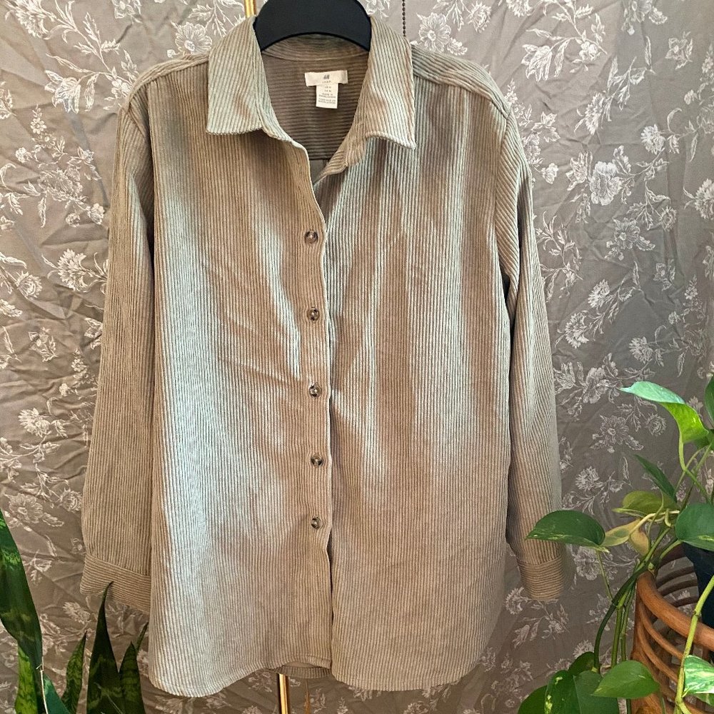 Cream Corduroy Button Up
